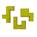 Логически пъзел симетрия жълт