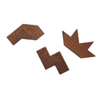 Логически пъзел симетрия кафяв